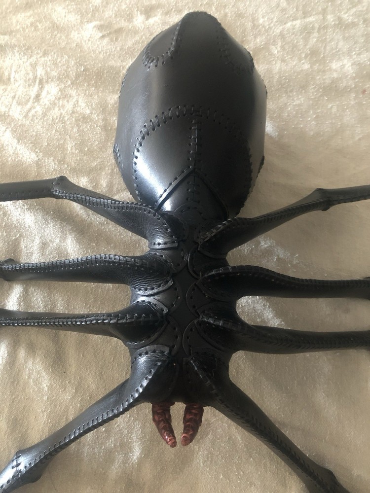 Leather Black Widow Spider, Handcrafted