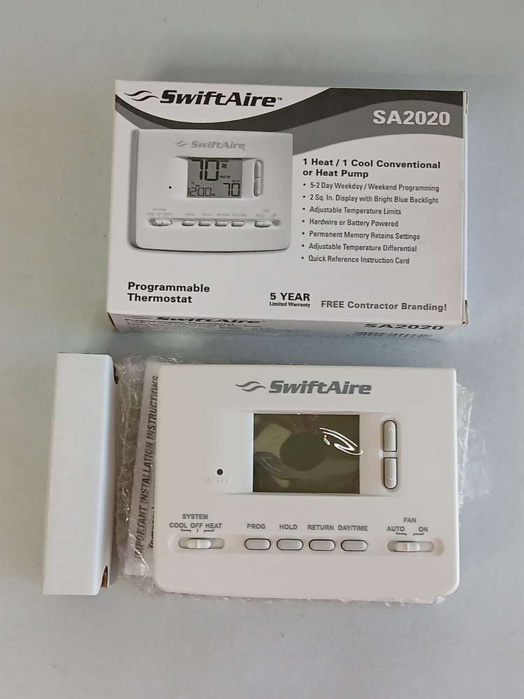 SWIFTAIRE Programmable Thermostat SA2020 New Open Box