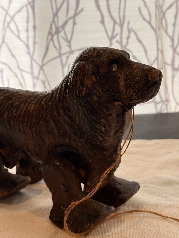 Vintage Cocker Spaniel Pull Toy 1920’s-50’s