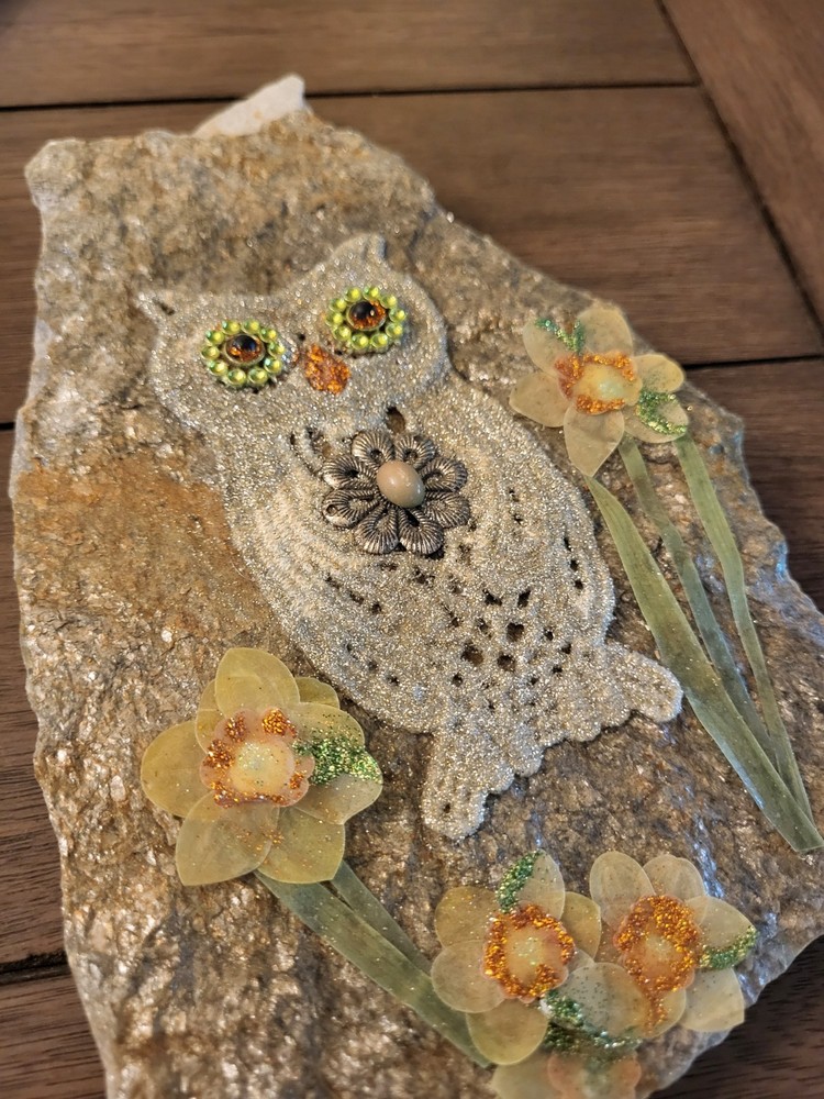 Owl Art, Handmade Mixed Media