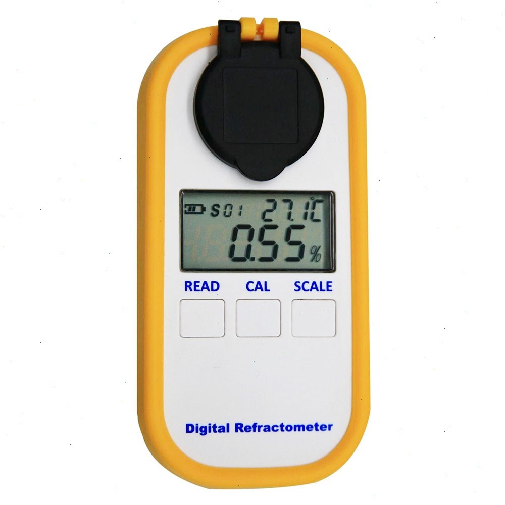 Brix Meter with Measuring Accuracy ± 0.2% Brix Portable Digital Refractometer