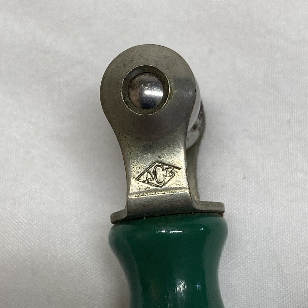 1930s Ace Marble Razor Strop Blade Sharpener Green Handle