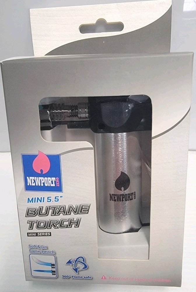 1 Newport Zero 5.5 " Single Jet Flame Refillable Adjustable Windproof Lighter