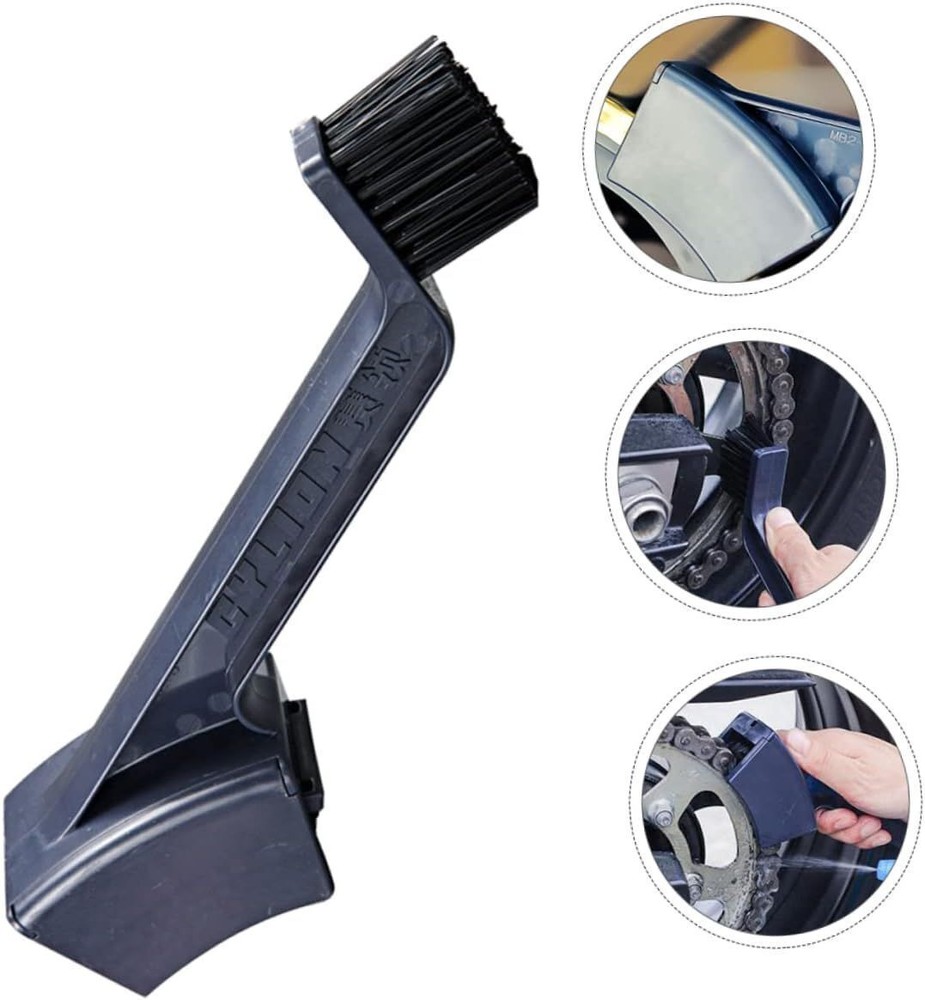 Motorcycle Chain Cleaning Brush Tool for Bikes - Durable and Efficient Scrubber