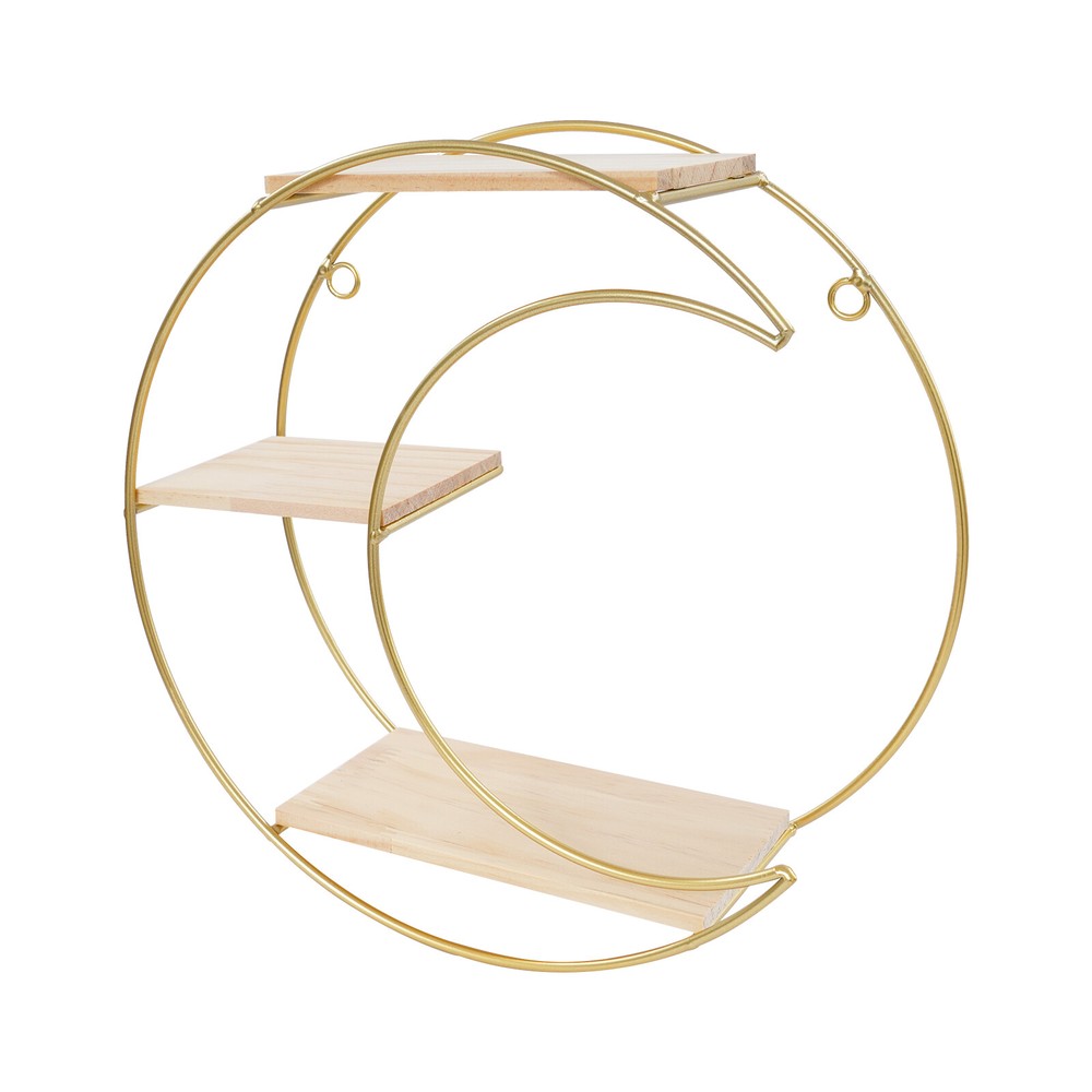 3-tier Round+ Moon Storage Display Rack Storage Display Rack Wall Mounted Shelf