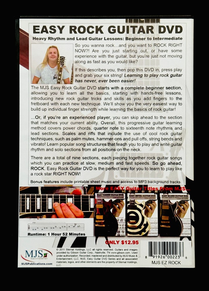 MJS: Easy Rock Guitar: Beginner to Intermediate: DVD