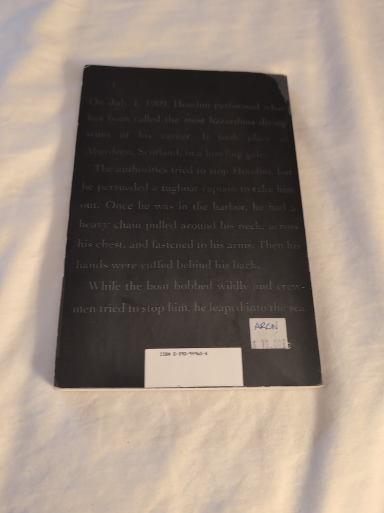 Houdini Book By Clinton Cox - Uncorrected Proof 2001
