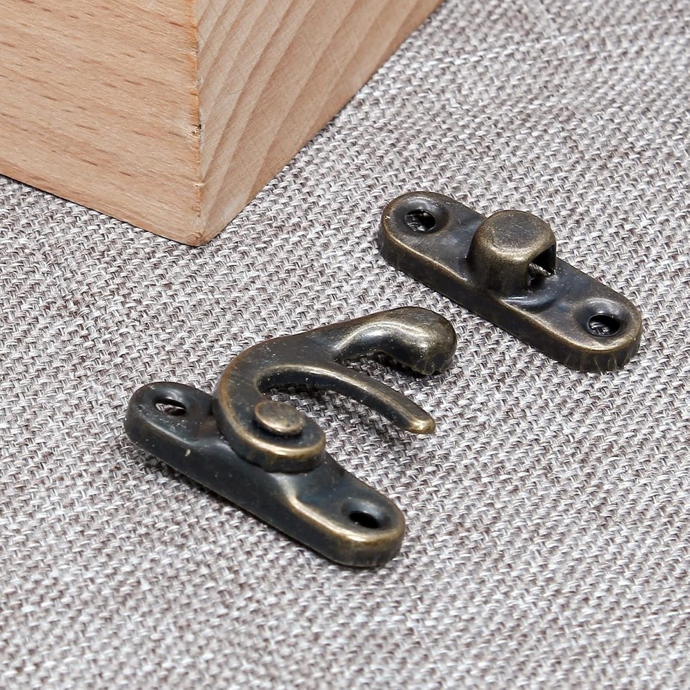 Antique Bronze Right Latch Hook Hasp, 1 Pcs Hasp Catch