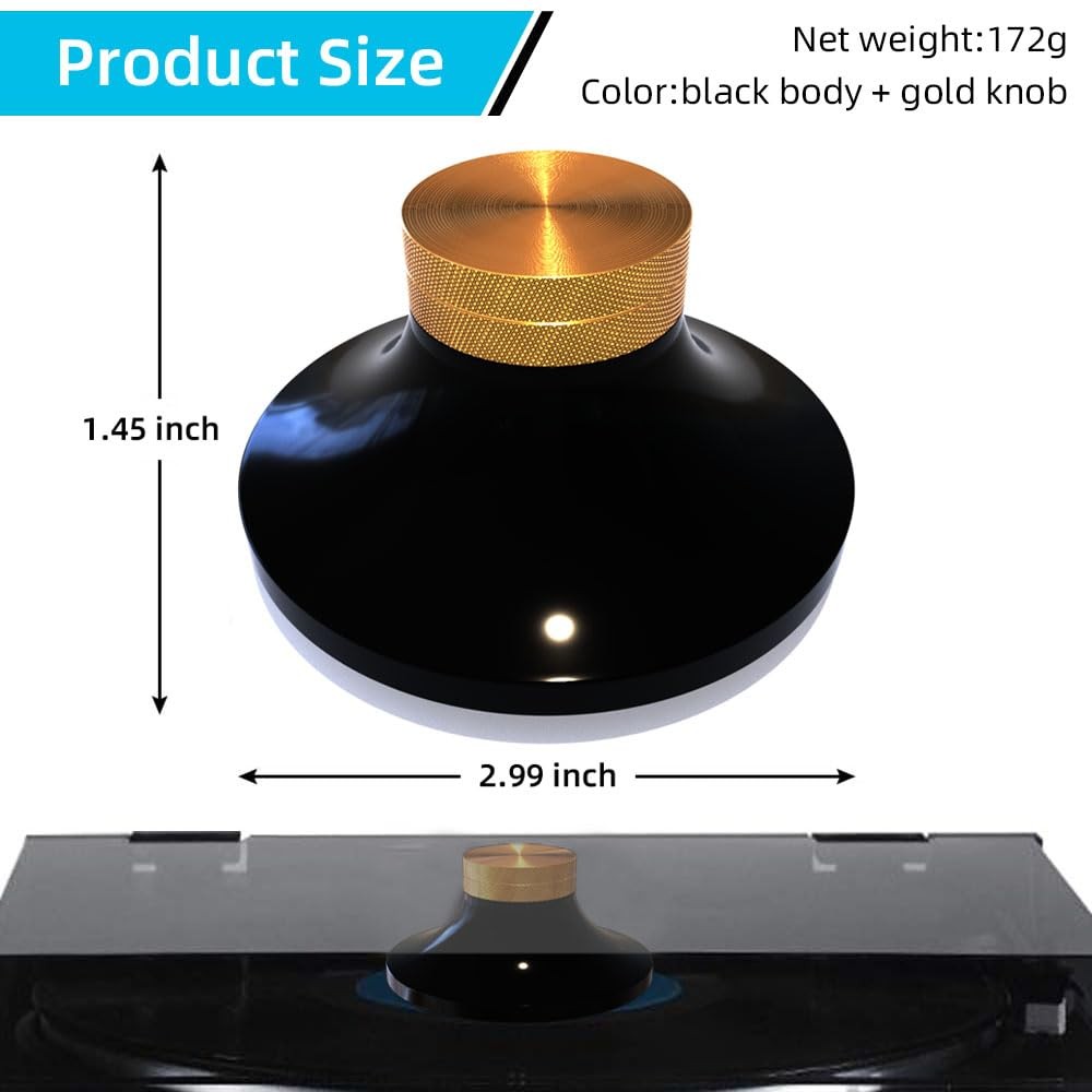 Record Clamp Stabilizer for Turntable - Vinyl Disc Vibration Reduction