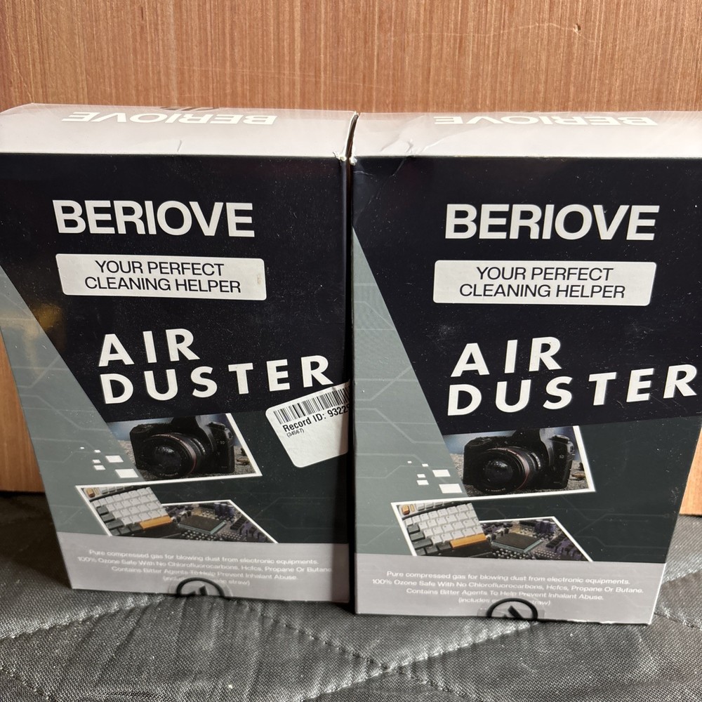 Beriove Air Duster Compresses  2 Cans (2 Pack)