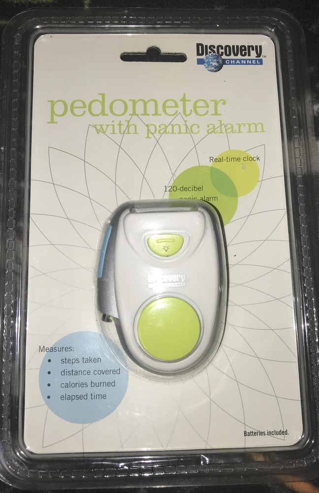 Pedometer with panic button Discovery Channel step Counter with strapClip 683367