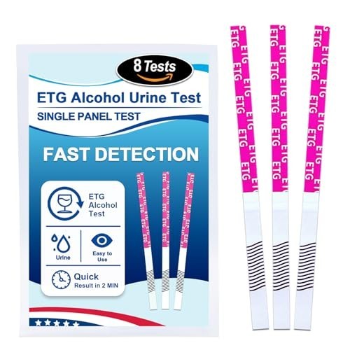High Sensitivity Alcohol Testing Strips | Rapid 2-Minute Results | 8 Pack for Ho