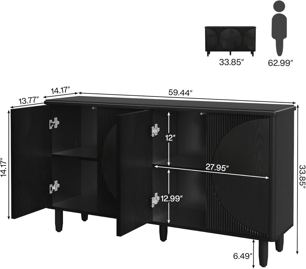 Buffet Cabinet Sideboard with Storage, Modern Storage Cabinet Sideboard Buffet