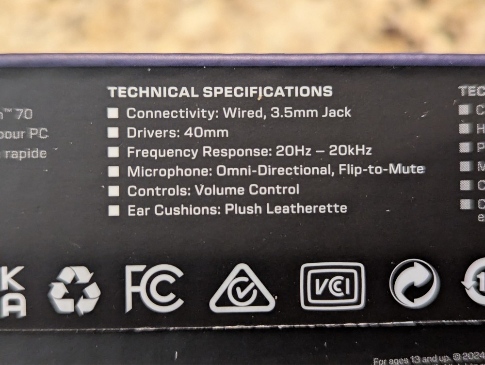 Turtle Beach Recon 70 Wired Multiplatform Gaming Headset