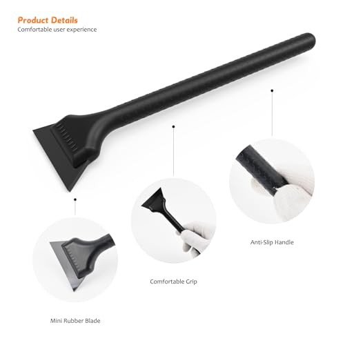 Window Tint Tool Mini Quarter Window Squeegee Small Rubber Scraper Kit for