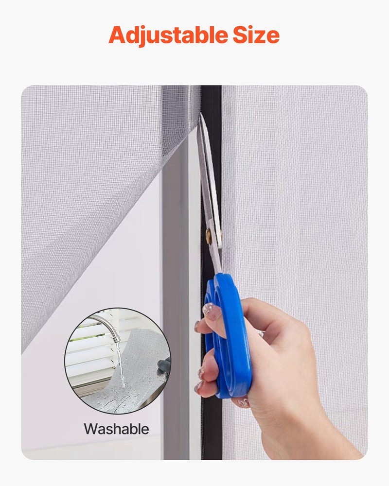 100ft x 96in Window Screen Mesh Replacement Roll - DIY Adjustable Frame