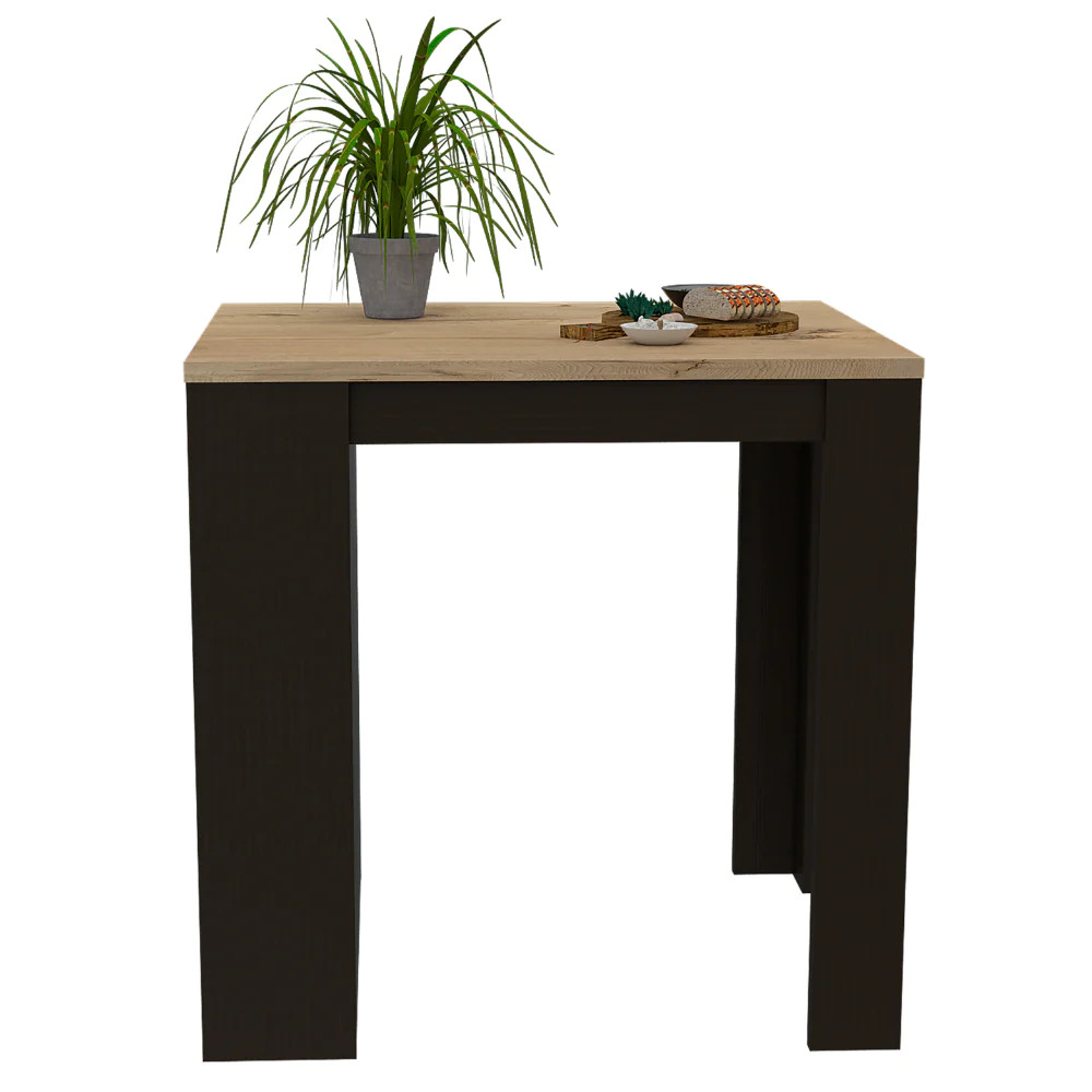 3-Drawer Kitchen Island Wenge and Pine