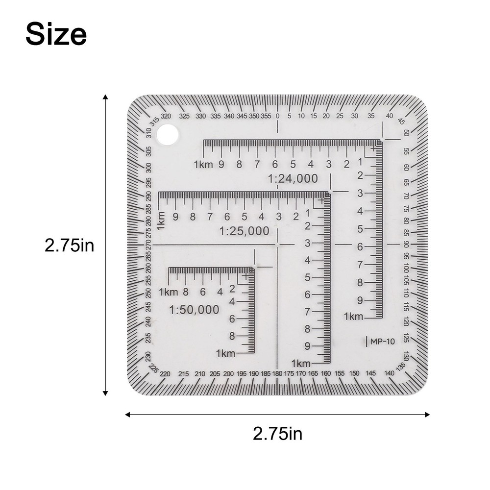 7cm Multi Coordinate Ruler for Practical Use in Engineering and Geography