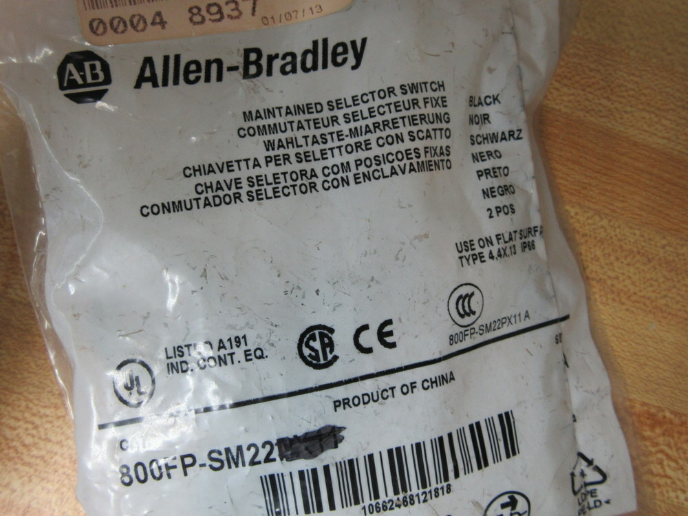 Allen Bradley 800FP-SM22 Selector Switch 800FPSM22 2 Position