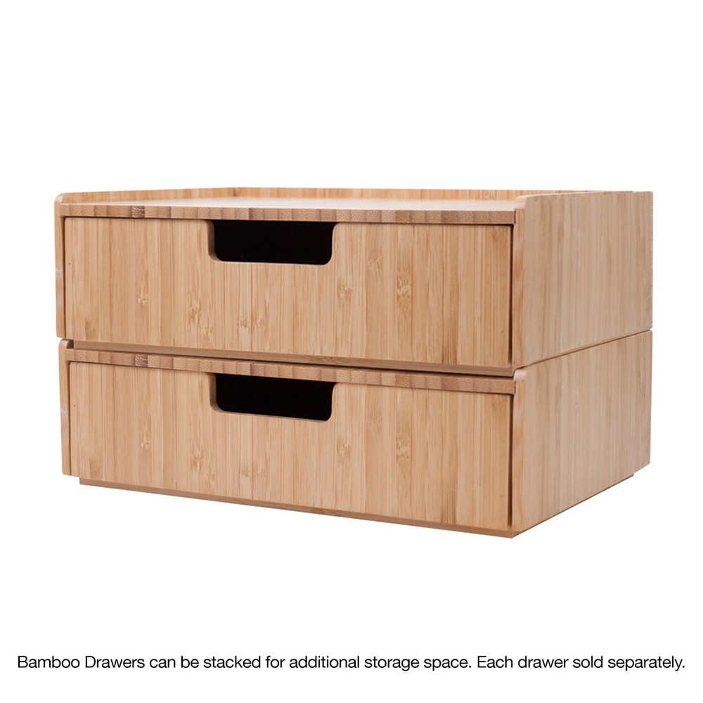 MobileVision Bamboo Makeup Drawer Organizer, Cosmetics Storage Box, Break Res...