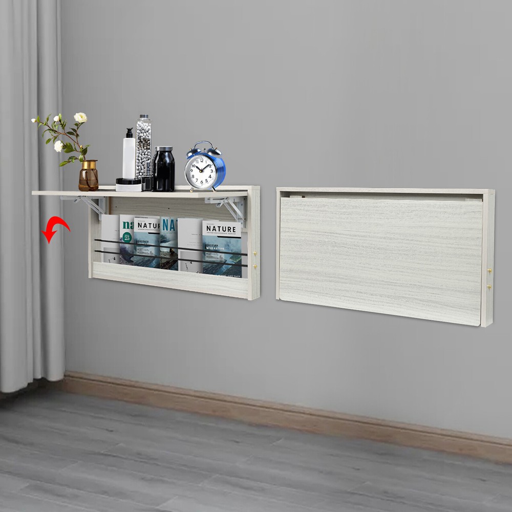 Wall Mounted Folding Table Light Gray Fold Down Table Wall Mounted Home