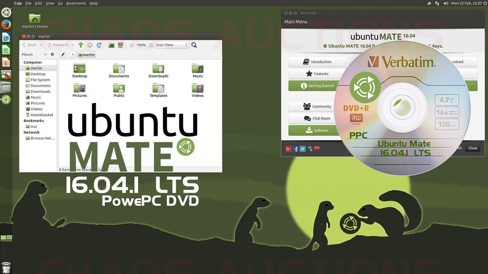Ubuntu Mate 16.04.1 LTS for PowerPC LINUX INSTALL & LIVE DVD PPC