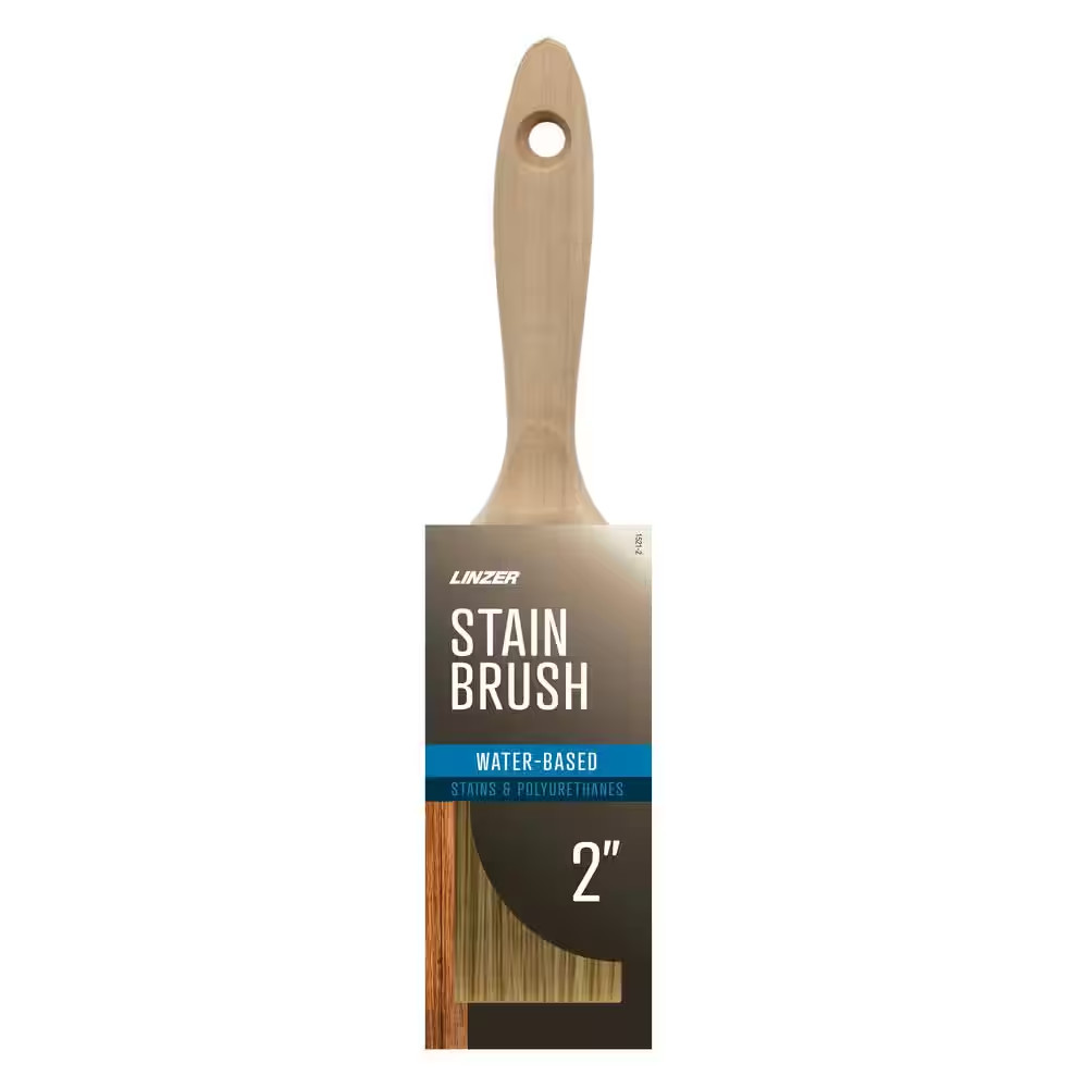 2 In. Polyester and Bristle Blend Flat Stain Brush