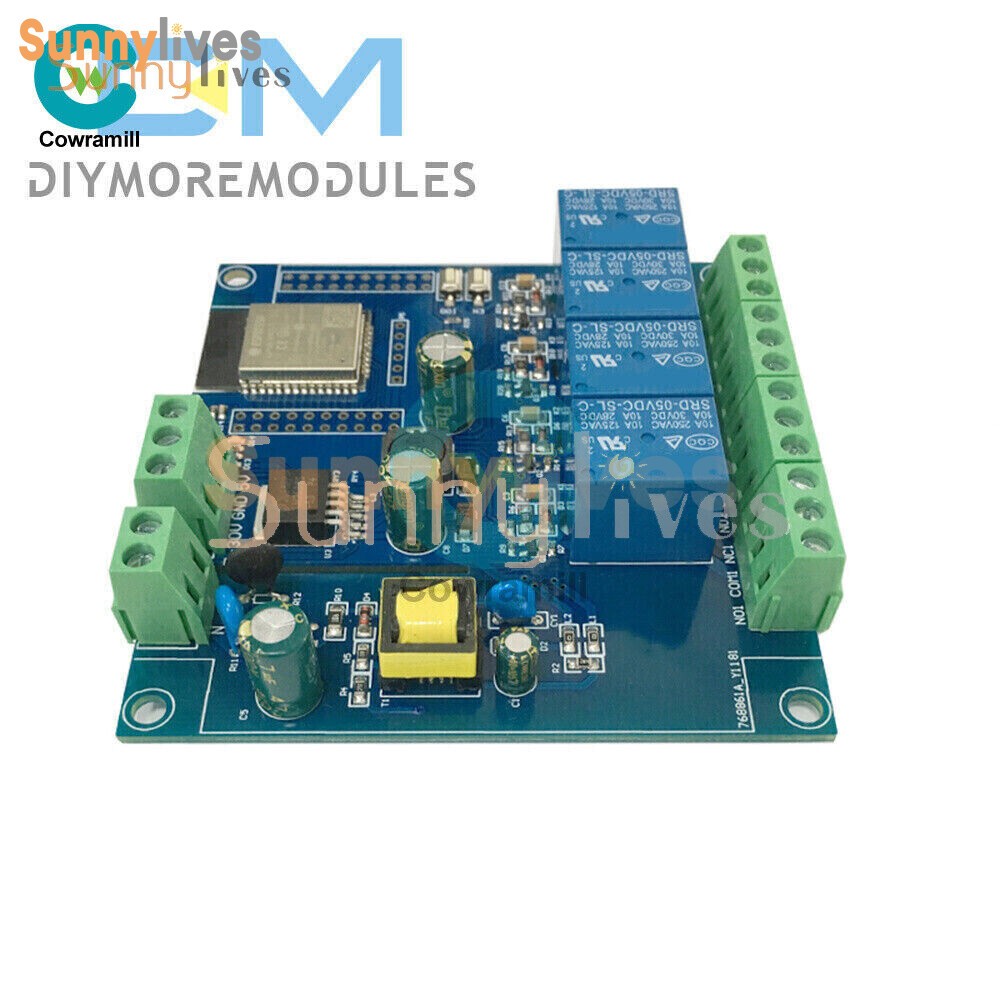 AC/DC ESP32 WIFI Bluetooth 4 CH Relay Module ESP32-WRM Development Board