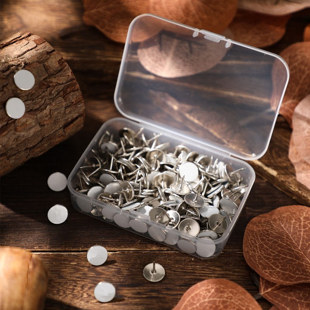 200 Pack Reflective Tacks Trail Marking Markers White