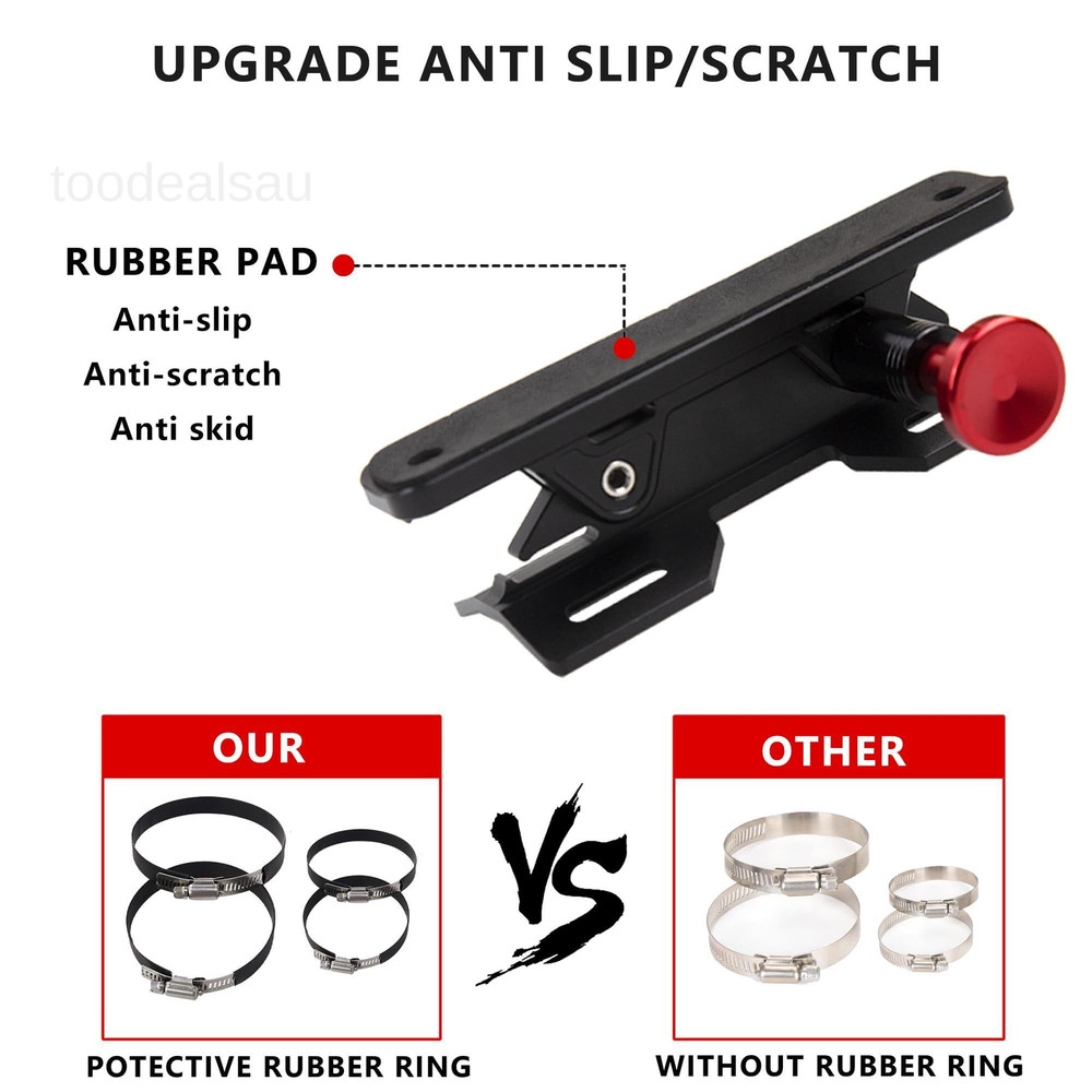 Quick Release Fire Extinguisher Mount - Aluminum Adjustable UTV Roll Black