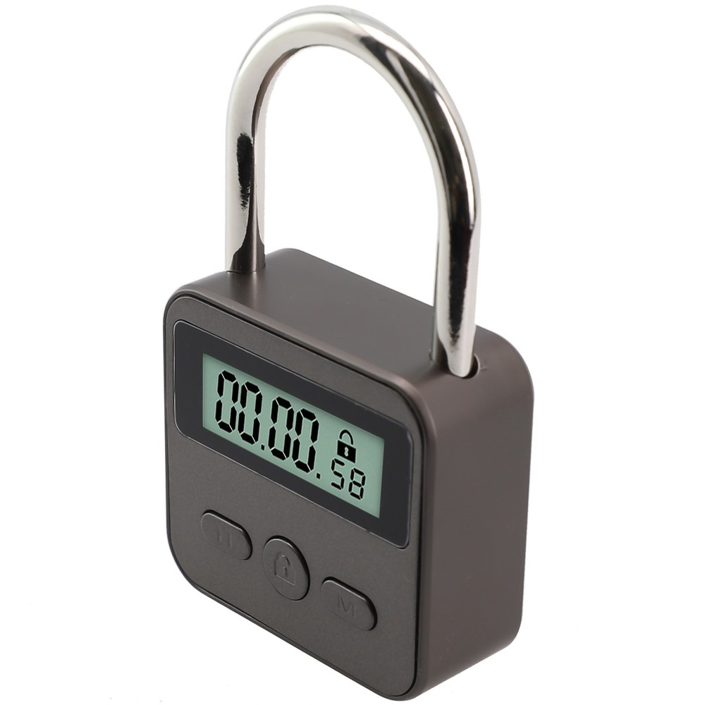 Multifunction Timer Padlock LCD Display Time Lock For Travel Waterproof