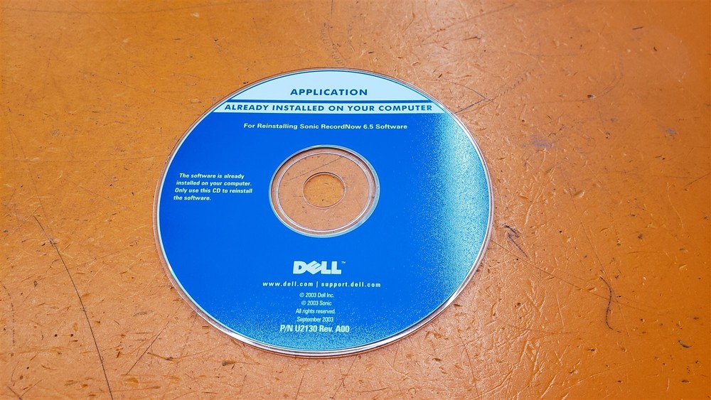 ⭐️⭐️⭐️⭐️⭐️Dell Application Reinstalling Sonic RecordNow 6.5 Software Disc Only