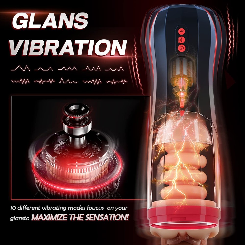 Male Masturbaters Automatic HandsFree Rotating Cup Thrusting Stroker Lubricants
