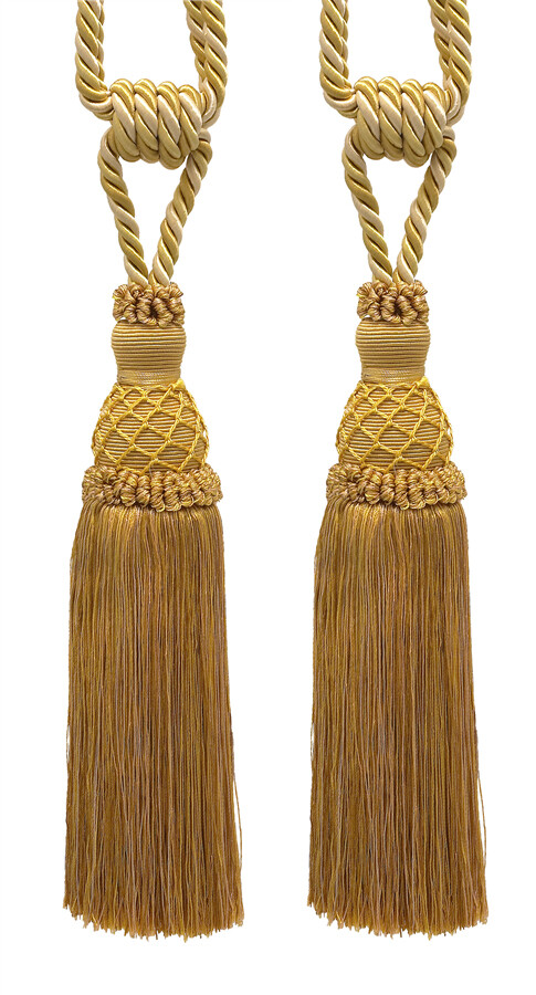 DÉCOPRO Tieback, Style# TBIN1, Color# 4975 - Rustic Gold [Set of 2]