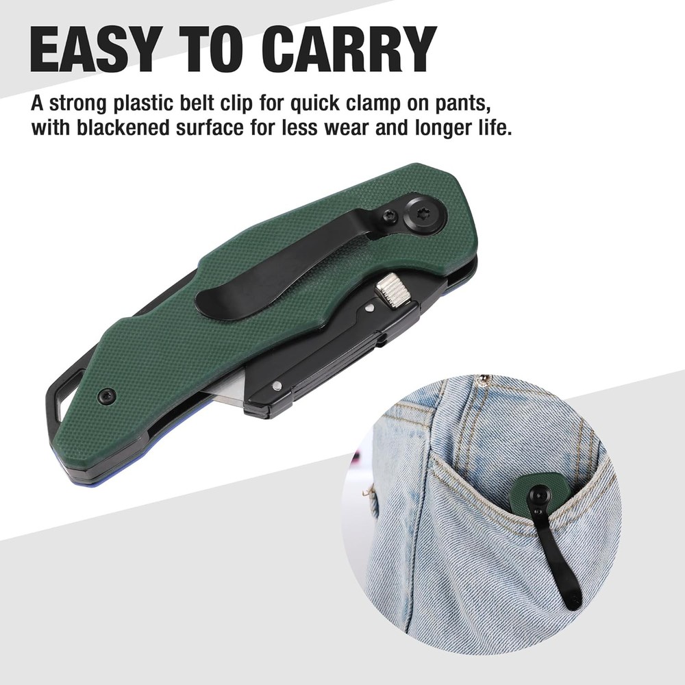 WORKPRO Stainless Folding Utility Knife Quick-change Blade Heavy Duty Box Cutter