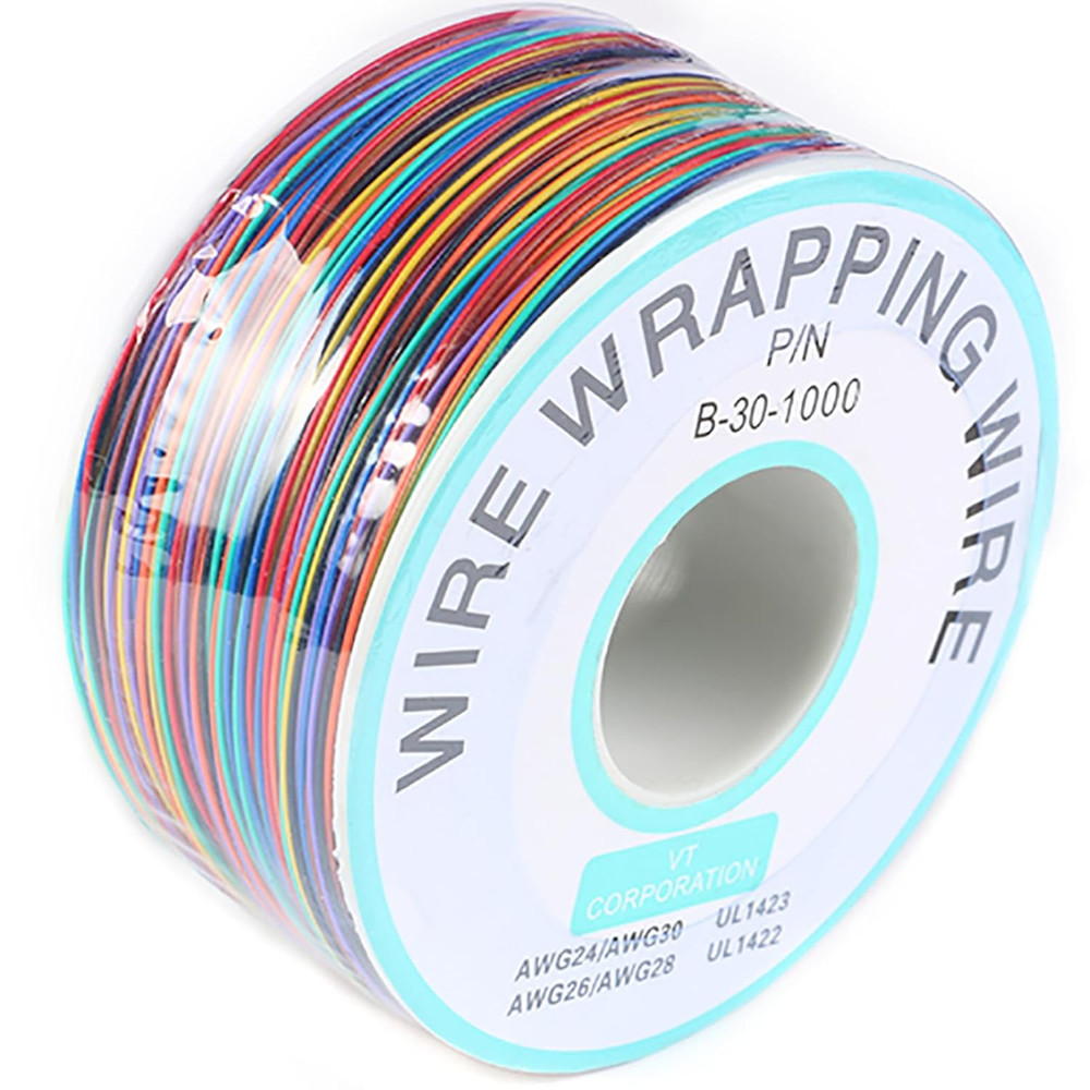 8-Color Electronic Wire - 30 AWG Single Core, 250M Tinned Copper Solid Cable for