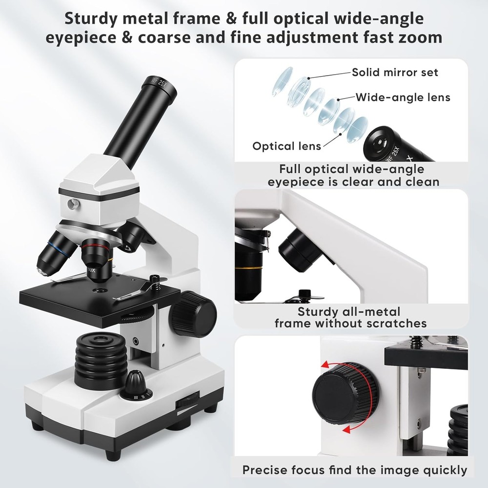 100X 2000X Compound Microscope for Kids