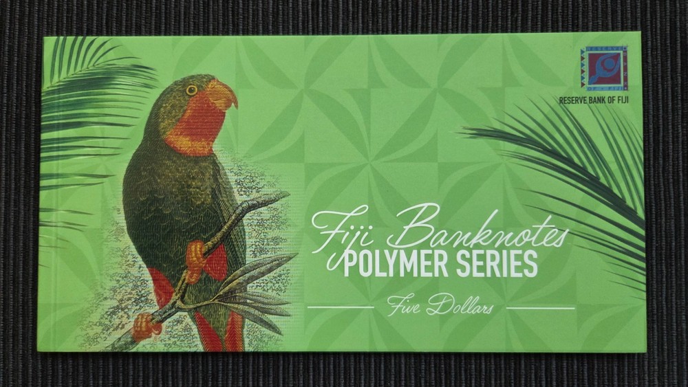FIJI $5 Dollars 2026 First Prefix AA UNC Polymer Banknote Reserve Bank Folder