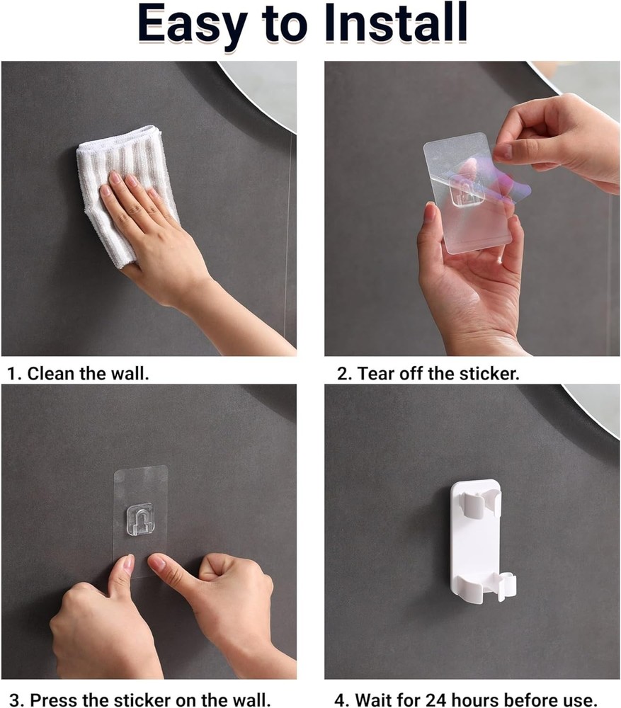 Versatile Hair Tool Organizer - Wall-Mounted Solution for Curling Irons & More