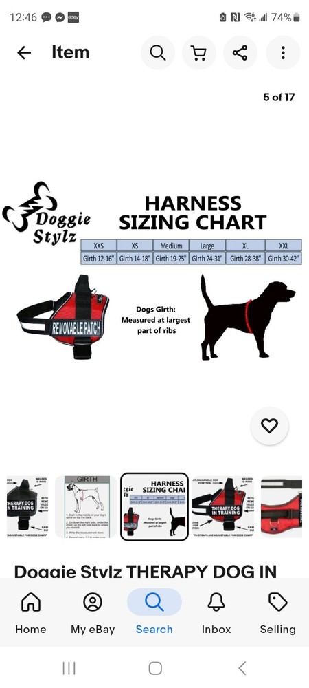 Doggie Stylz Harness, Red, Mesh Sides, Adjustable XL