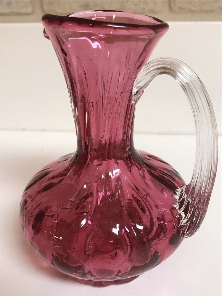Pilgrim Cranberry Glass Creamer