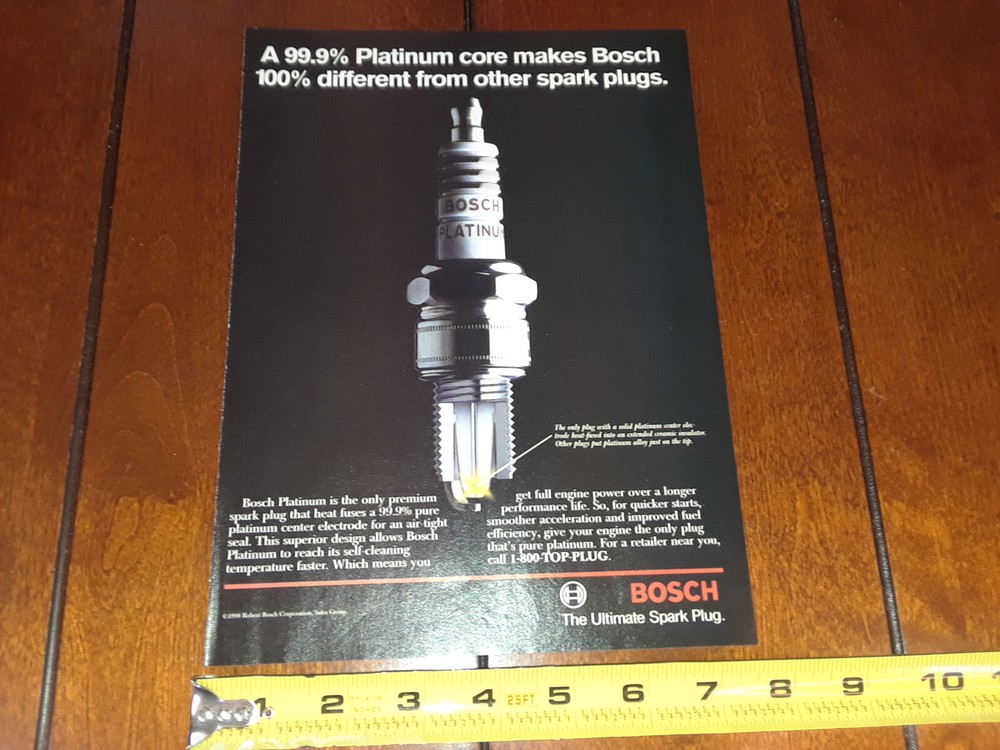 BOSCH PLATINUM SPARK PLUG ORIGINAL 1998 AD