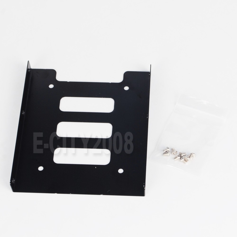 2pcs 2.5 to 3.5 Inch HDD SSD Mounting Kit Adapter Bracket SATA Data Power Cable