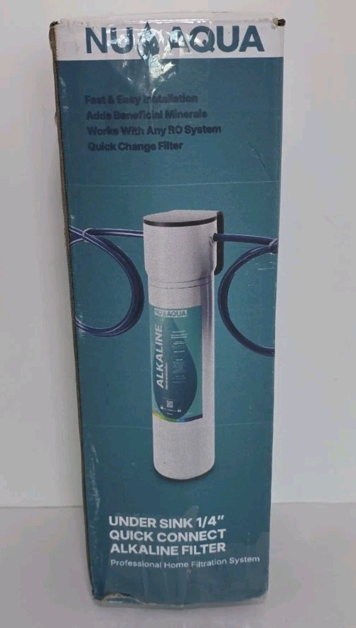 NU AQUA Undersink 1/4" Quick Connect Alkaline Filter (NO TUBING) NEW