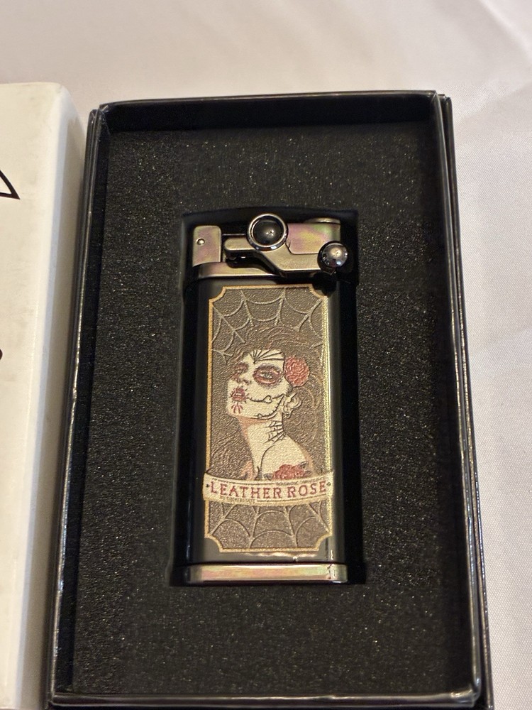Leather Rose Collectible Cigar Lighter with Presentation Box