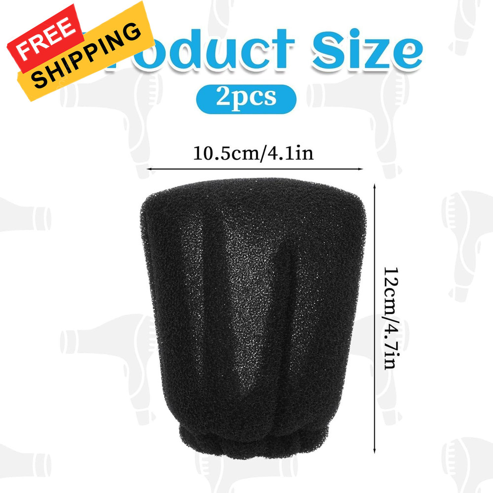 2Pcs Hot Sock Diffuser for Hair Dryer, Universal Cover Sponge...