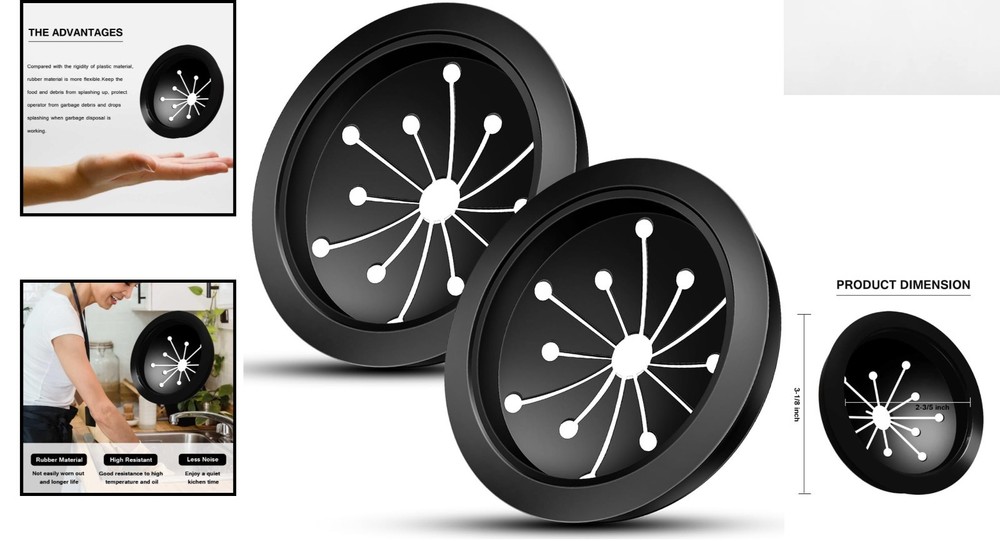 High-Quality Garbage Disposal Baffle Cover - Protects Against Splashing & Debris