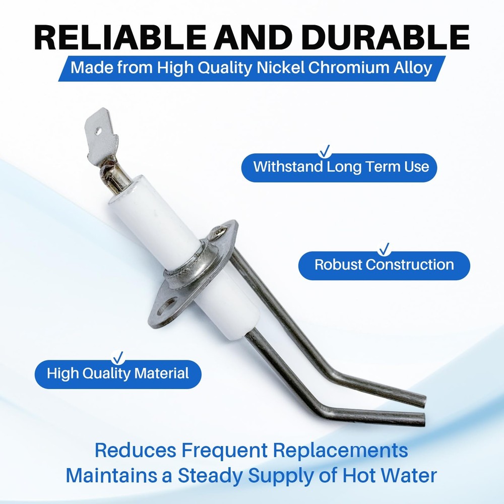 Lrichy 232258 RV Water Heater 2-Prong Electrode Assembly for Suburban White