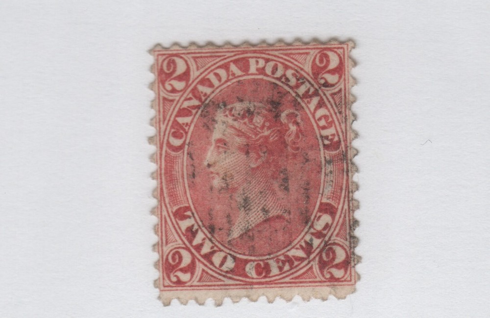 CANADA  #20a Fine USED deep claret rose