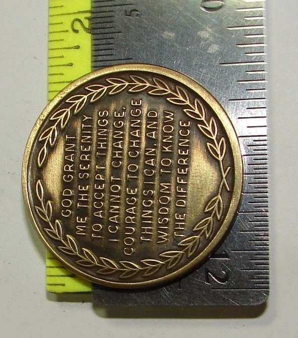 Alcoholics Anonymous AA 23 Year Sunshine Bronze Medallion Token Chip Sober